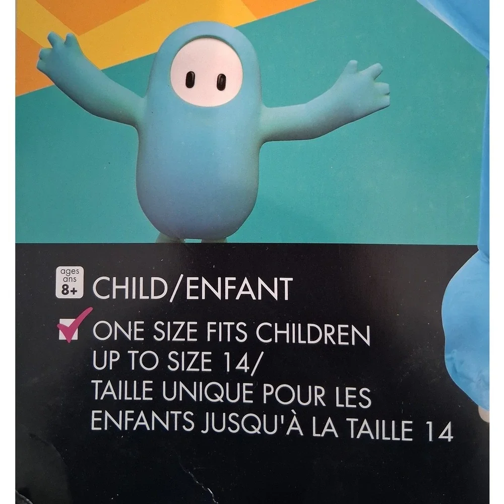 Fall Guys Blue Inflatable Child Costume InSpirit Designs One Size Fits Up To 14